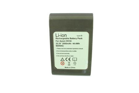Li-ion battery, 2000 mAh, for Dyson DC31, DC34, DC35 and DC44 (models from after 2013)