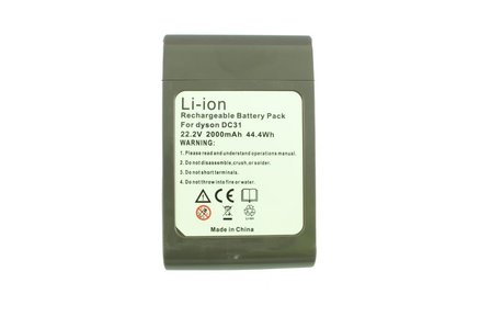 Li-ion battery, 2000 mAh, for Dyson DC31, DC34, DC35 and DC44 (models for 2013)
