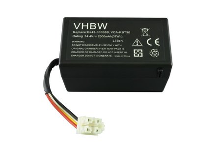 Batterie Li-ion, 2600mAh, pour Samsung Navibot SR8930-81, VCR8930-40 et VR10F71