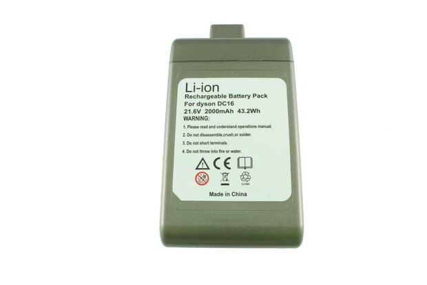 Li-ion battery, 2000 mAh, suitable for Dyson DC12 and DC16