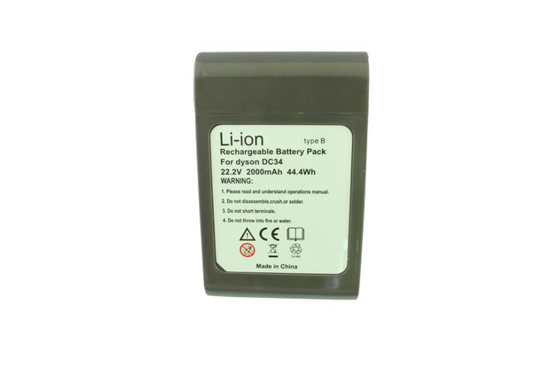 Batterie Li-ion, 2000 mAh, pour Dyson DC31, DC34, DC35 et DC44 (modèles après 2013)