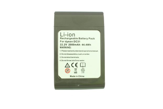 Batterie Li-ion, 2000 mAh, pour Dyson DC31, DC34, DC35 et DC44 (modèles avant 2013)
