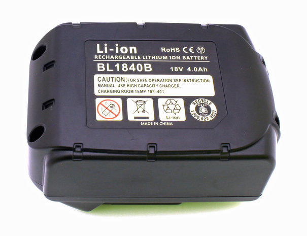 makita powertool battery, 18V, bottom