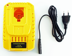 NiMh & NiCd lader voor 7.2V-18V DeWalt  accu/batterij, o.m accutypes DC9071, DE9072, DE9037, DE9074, DE9075 en DW9071